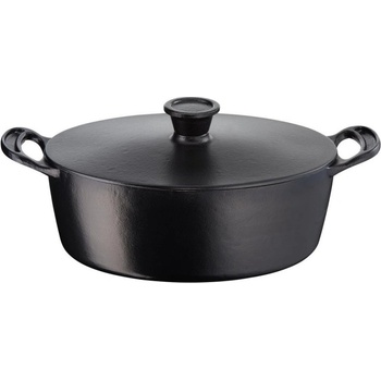 Tefal Чугунена тенджера Tefal E2125455, 5.1 л, 45 см, Овална форма, До 250C, Емайлирана, Индукция, Черен (E2125455)