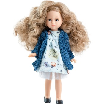 Image 1 of Paola Reina Кукла Paola Reina Mini Amigas - Инес, с рокля и плетена жилетка, 21 cm (02114)