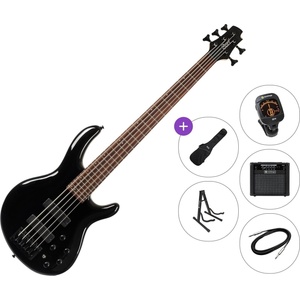 Cort C5 Deluxe Premium SET Black 5-струнна бас китара
