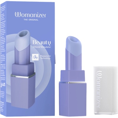 Womanizer Beauty - вибратор за клитор с въздушни вълни във форма на червило (лилав)