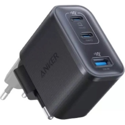 Anker Захранване за ел. мрежа за лаптопи, смартфони и таблети с USB-A и 2xUSB-C изходи с технология за бързо зареждане - Anker Nano Fast Wall Charger 70W (черен) (A121AL11)