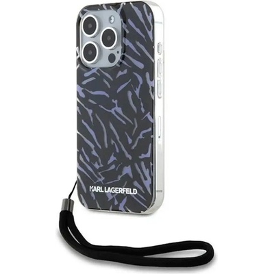 KARL LAGERFELD Калъф Karl Lagerfeld Zebra With Cord iPhone 15 Pro Max - лилав (3666339287436)
