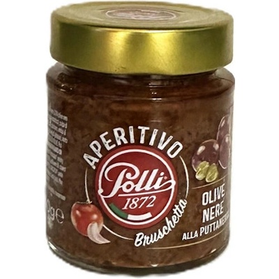 Polli aperitivo puttanesca pomazánka na bruschettu z černých oliv 140g