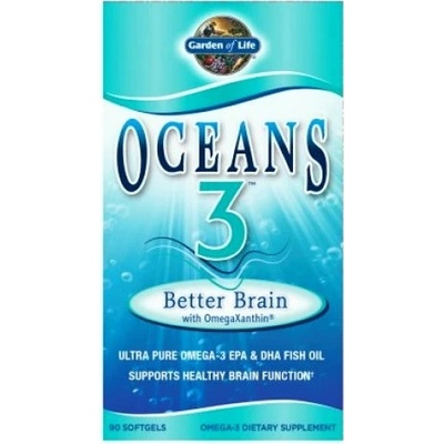 Garden of Life Oceans 3 Better Brain Omega-3 Podpora činnosti mozgu 90 kapsúl
