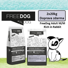 Freedog Rich in Rabbit Medium&Maxi 2 x 20 kg