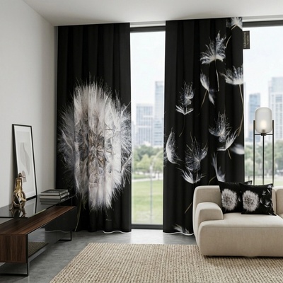 3D dekorační závěs s řasící páskou 51 PAMPELIŠKA 2x160x250 cm MyBestHome