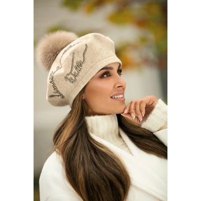 Willi dámský vlněný baret s podšívkou W-0358/960 béžový