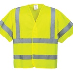 Portwest hi-vis c471 / Светоотразителна жилетка, къс ръкав - hv жълто l/xl (c471yerl/xl)