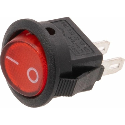 T-LED, Vypínač kolébkový 250V/2A červený