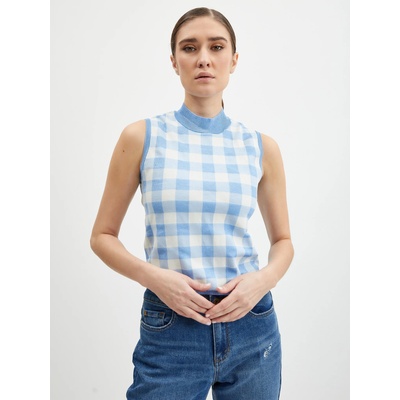 Orsay Бяло-син дамски топ на каре ORSAY Orsay | Sin | ЖЕНИ | M