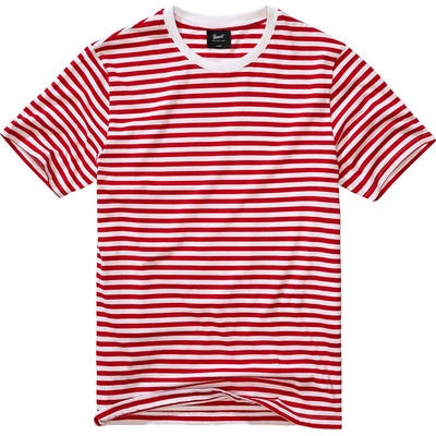 Brandit Jerseyshirt Stripe červené-bílé