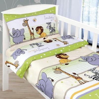 Bellatex obliečky Agáta safari zelené 90x135 cm 45x60 cm
