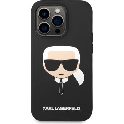 KARL LAGERFELD Гръб Karl Lagerfeld MagSafe Compatible Case Liquid Silicone, Karl Head за iPhone 14 Pro Max - Черен (3666339078027)