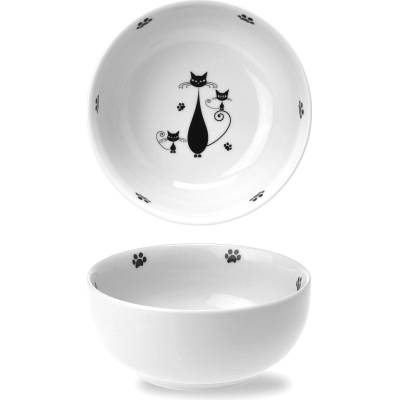 Atelier Pešatová Miska hladká vysoká Black Cats 13,2 cm