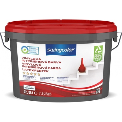 Swingcolor Vinylová barva, sněhobílá, lesklá, 2,5 l 6212 T02,5 0