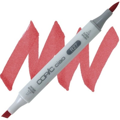 Lihová fixa COPIC Ciao oboustranná Brush & Chisel, Cadmium red (R27)