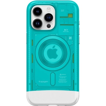 Spigen Classic C1 MagSafe Case - хибриден удароустойчив кейс с висока степен на защита с MagSafe за iPhone 15 Pro Max (син)