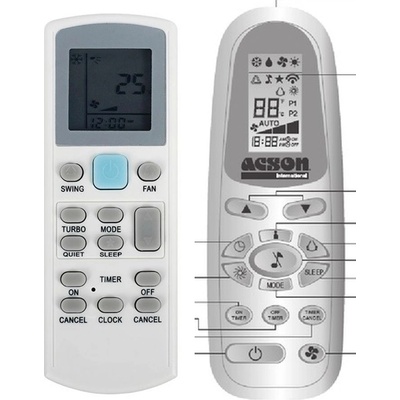 съвместим Acson awm07g, awm09g, awm10g, awm15g, awm15g2w - заместител дистанционно управление (awm07g, awm09g, awm10g, awm15g, awm15g2w)