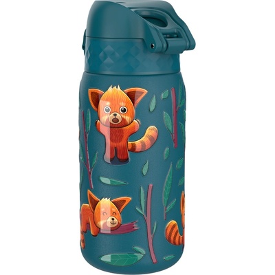 Бутилка за вода Ion8 Print, метална, 400ml, ПАНДИ ЧЕРВЕНА (32032-А-ПАНДИ ЧЕРВ)
