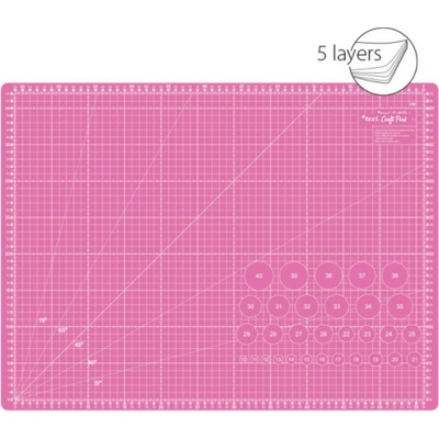 Řezací podložka TEXI PINK 60 x 45 cm 5vrstvá zesílená
