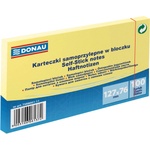 DONAU Самозал. листчета Donau 127х76mm, 100л, жълти (31250-А)