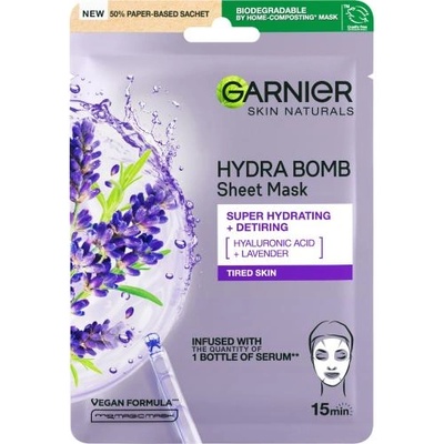 Garnier SkinActive Moisture Bomb Super Hydrating + Anti-Fatigue хидратираща и озаряваща маска за уморена кожа за жени