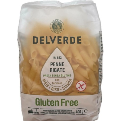 Delverde bezlepkové penne rigate 400 g