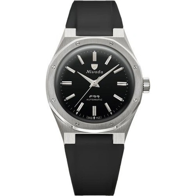 Nivada Grenchen F77 MARKII SST Black Rubber