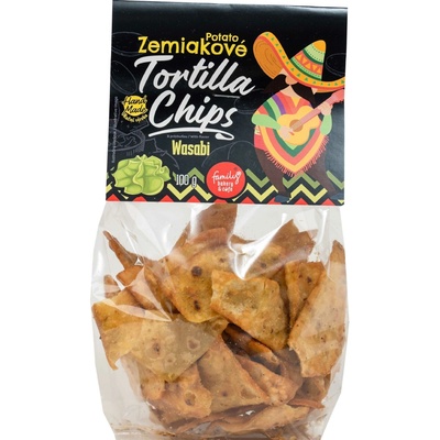 Bramborové Tortilla Chips Wasabi prošlé 100 g