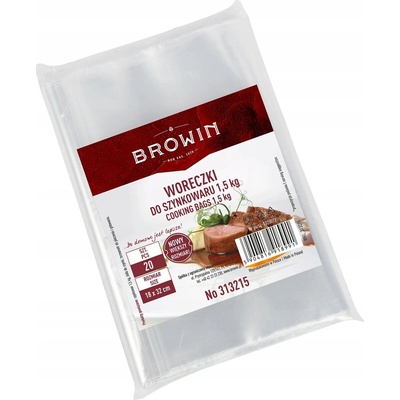 BROWIN No.313215 Vrecká do šunkovaru 1,5 kg, 16 x 32 cm, 20 ks