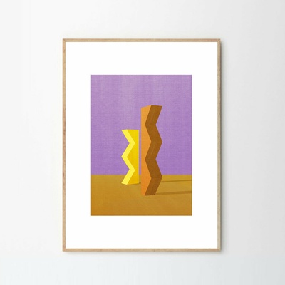 Moikka Plagát Zigzag by Teklan 70x100 cm