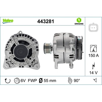 Alternátor VALEO 443281