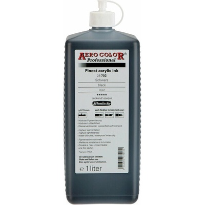 Schmincke Aero Color akrylový atrament Professional 1 l 702 čierna