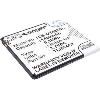 VHBW Батерия за Alcatel One Touch Pixi First / OT-4024, 1400 mAh (800113748)