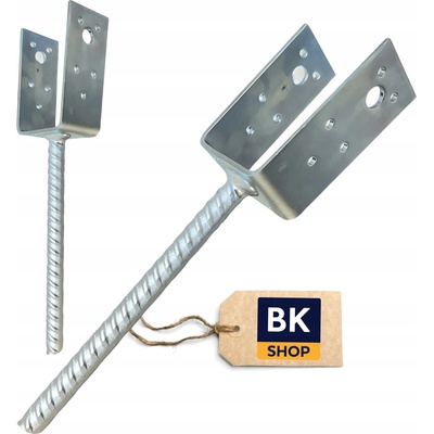 Patka sloupku pro nosník 100x45x3,5mm kotvící kolík pro zabetonování, 6 ks