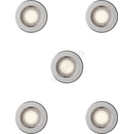 Philips - Комплект от 5 вградени осветителни тела PERIDOT 1xGU10/7W/230V, сребрист (P7288)