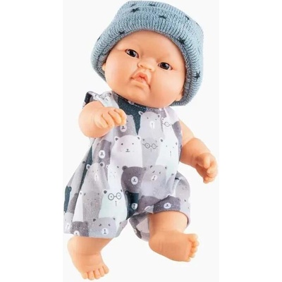 Paola Reina chlapeček Lucas v čepici Los Peques 21 cm