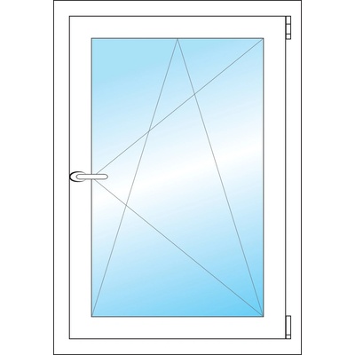 OKNA HNED Plastové okno 63x90 cm (630x900 mm) bílé otevíravé a sklopné pravé