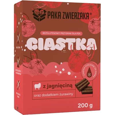 PAKA ZWIERZAKA Sušenky z jehněčího masa s brusinkami 200 g