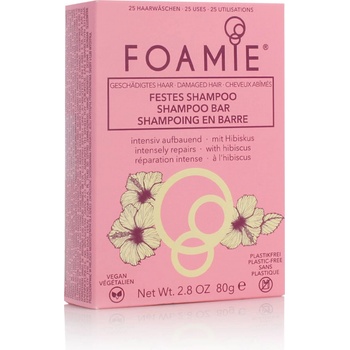 Foamie Hibiskiss organický tuhý šampón pre poškodené vlasy 80 g