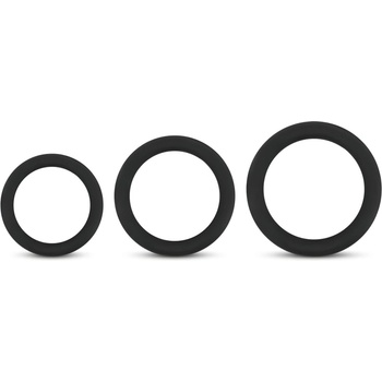 EasyToys Explore Ring - комплект пенис пръстени - 3 части (черни)