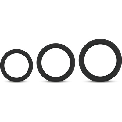 EasyToys Explore Ring - комплект пенис пръстени - 3 части (черни)