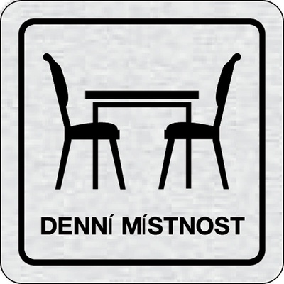 Nalepovací cedulka na dveře - Denní místnost
