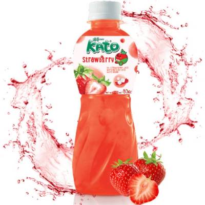 Kato Strawberry Juice With Nata De Coco Jelly 320 ml