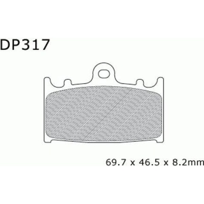 Destičky brzdové DP317-RDP DP Brakes - směs RDP X-RACE Titanium DP317-RDP