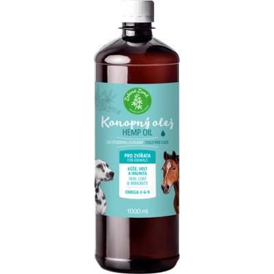 Zelená Země Konopný olej pro zvířata 1000 ml
