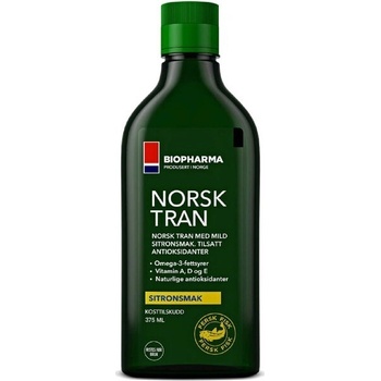 Biopharma Nórsky rybí olej s prírodnou citrónovou príchuťou Norsk Tran 500 ml