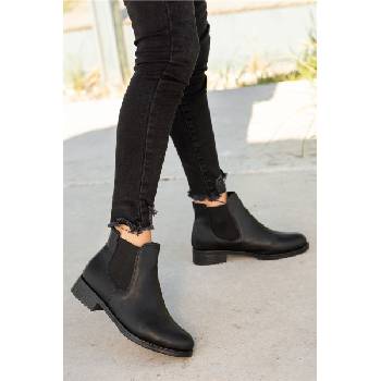 Moda Trend Дамски боти със странични ластици - Черни #361431 (361431_Черно)