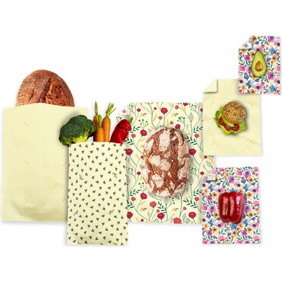 BajaBee Balíček pre maminku Voskové vrecká XL a L + obrúsky Multipack XL M M S 35x45cm 26x40cm 40x48cm 23x31cm 23x31cm 17x23cm
