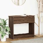 vidaXL Конзолна маса с чекмеджета, kафяв дъб 85, 5x38, 5x74, 5 cm (861397)